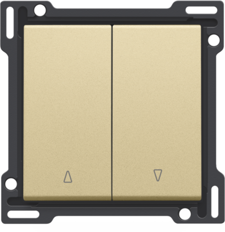 Afwerkingsset voor tweevoudige rolluikdrukknop, gold coated