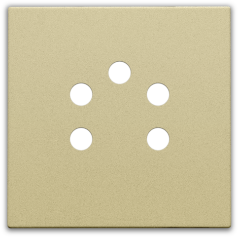 Afwerkingsset voor 5-polige telefooncontactdoos, gold coated