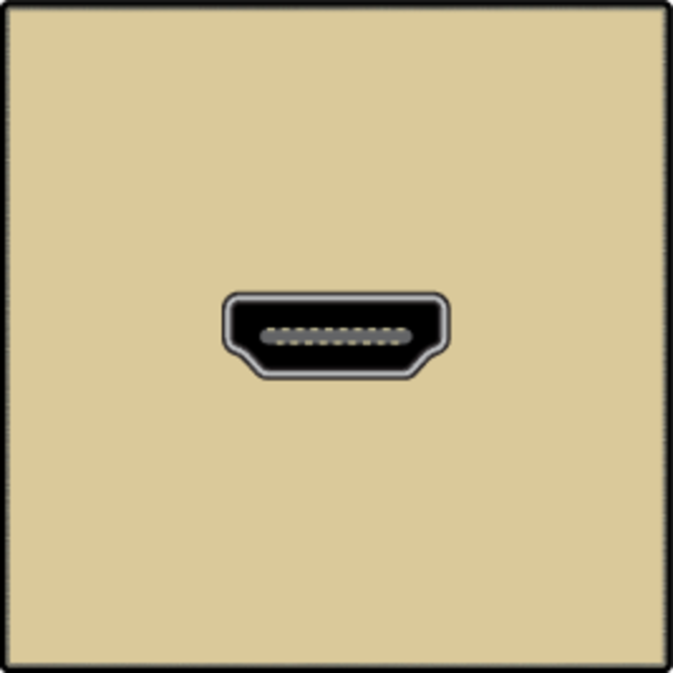 Niko 221-69417: Afwerkingsset met HDMI-naar-HDMI-aansluiting, gold coated - Image 2