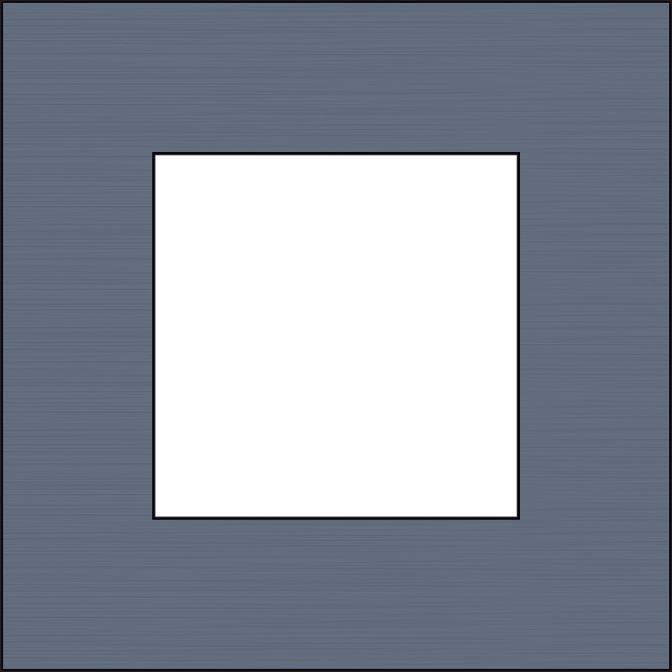 Niko 226-76100: Enkelvoudige afdekplaat, Niko Pure alu blue grey brushed - Image 2