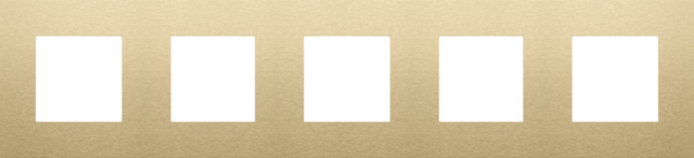 Vijfvoudige afdekplaat, 71 mm centerafstand, Niko Pure alu