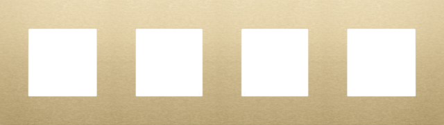 Viervoudige afdekplaat, 71 mm centerafstand, Niko Pure alu