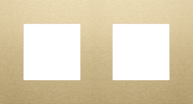 Tweevoudige afdekplaat met 71 mm centerafstand, Niko Pure