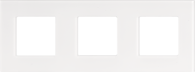 Drievoudige afdekplaat, 71 mm centerafstand, Niko Pure liqui