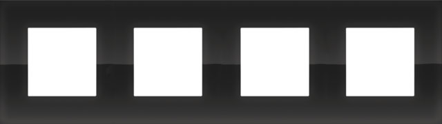 Viervoudige afdekplaat, 71 mm centerafstand, Niko Pure liqui