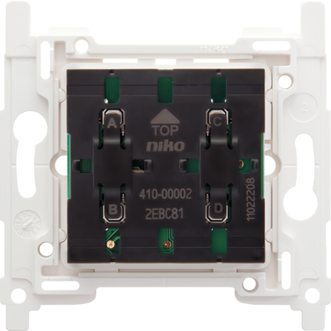 Niko 410-00002: Sokkel voor draadloze schakelaar met 4 bedieningsknoppen