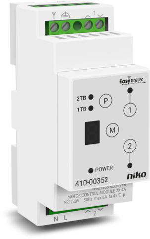 Niko 410-00352: Draadloze 2-kanaalsontvanger voor motorsturing