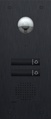 Videobuitenpost voor Niko Home Control, met 2 verlichte aanr