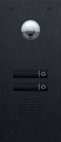 Videobuitenpost voor Niko Home Control, met 2 verlichte aanr