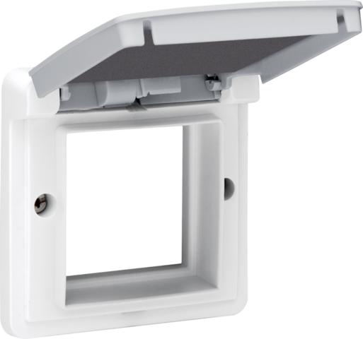 Aanpaskader met klapdeksel voor 45x45mm-functies in in spuit