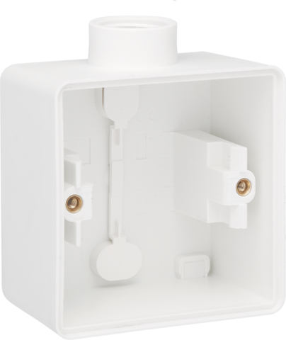 Niko 701-84101: Spuitwaterdichte enkelvoudige opbouwdoos met één M20-ingang voor één functie, wit