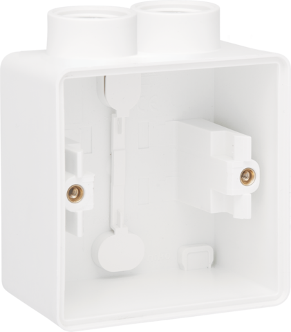 Niko 701-84102: Spuitwaterdichte enkelvoudige opbouwdoos met één tweevoudige M20-ingang voor één functie, wit