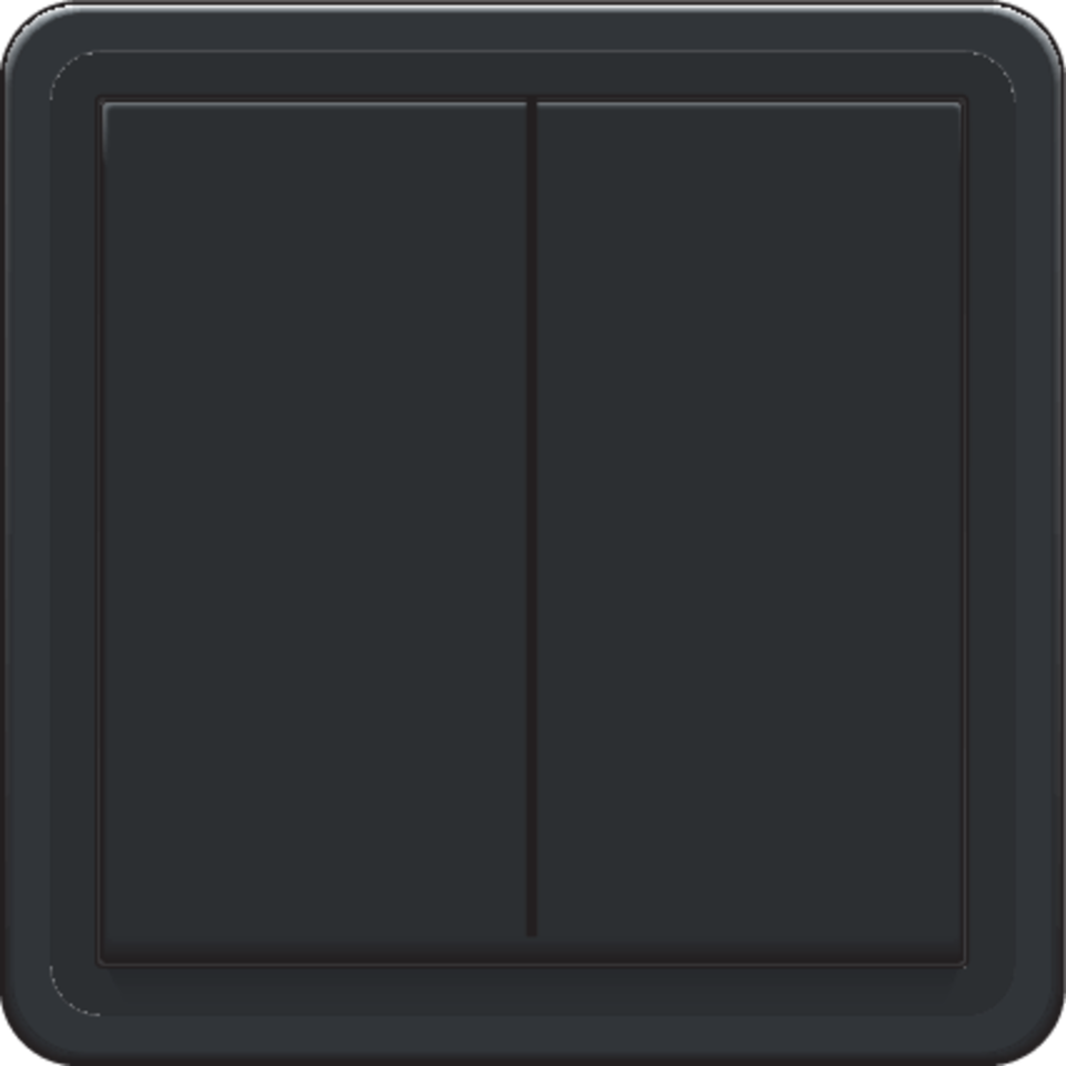 Niko 761-35000: Spuitwaterdichte, niet-verlichtbare dubbele drukknop 10 A/250 Vac met 2 N.O.- of N.G.-contacten, met schroefklemmen, zwart - Image 2