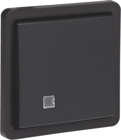 Niko 761-37205: Spuitwaterdichte tweepolige controleschakelaar 10 AX/250 Vac met transparant venster en met insteekklemmen, exclusief verlichtingselementen, zwart